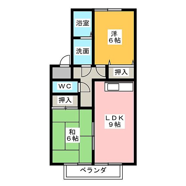 ウィング青山II ｜愛知県西春日井郡豊山町大字青山字東栄(賃貸アパート2LDK・2階・50.42㎡)の写真 その2