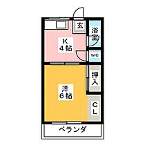 アドア荘  ｜ 愛知県北名古屋市熊之庄新宮（賃貸マンション1DK・2階・23.63㎡） その2