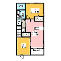 アレグリアＫ  ｜ 愛知県北名古屋市野崎正光寺（賃貸アパート2LDK・2階・58.86㎡） その2