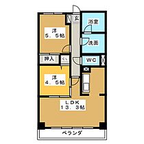 ＴＭビル  ｜ 愛知県北名古屋市九之坪東町（賃貸マンション2LDK・11階・53.58㎡） その2