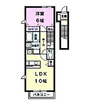 クローバー  ｜ 愛知県北名古屋市熊之庄古井（賃貸アパート1LDK・2階・42.80㎡） その2