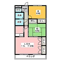 第1ヤマサマンション 102 ｜ 愛知県北名古屋市鹿田坂巻（賃貸マンション2LDK・1階・62.00㎡） その2