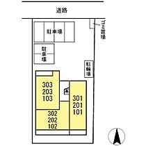 ウィスティリア 203 ｜ 愛知県北名古屋市鹿田藤の木54番、55番2（賃貸アパート1LDK・2階・40.57㎡） その3