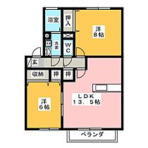 エスポワール  ｜ 愛知県北名古屋市久地野安田（賃貸アパート2LDK・2階・62.10㎡） その2