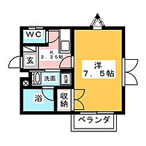 ＣＲＡＮＥ・ＴＯＲＴＯＩＳＥ（クレイントータス）  ｜ 愛知県北名古屋市西之保青野東（賃貸マンション1K・2階・23.32㎡） その2