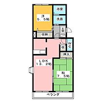 ウィング富士A  ｜ 愛知県西春日井郡豊山町大字豊場字冨士（賃貸マンション2LDK・1階・57.42㎡） その2