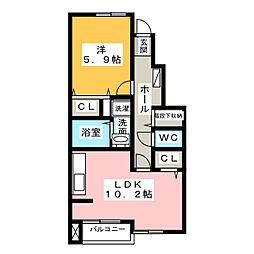 FRAISE 1階1LDKの間取り