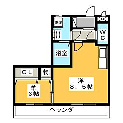 ネオステージ 1LDKの間取図画像