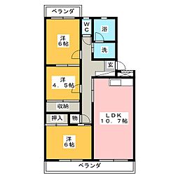 エミネンス山田 3LDKの間取図画像