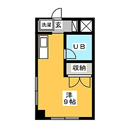杉荘マンション ワンルームの間取図画像