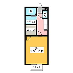 メゾン三町地 1Kの間取図画像