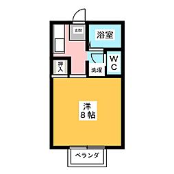 シャイニーヒロセ 1Kの間取図画像