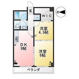 吉田マンション 2DKの間取図画像