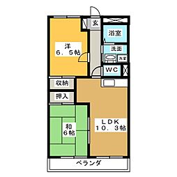 ガーデンハイツ2 2LDKの間取図画像