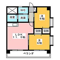 第2パレス佐藤  ｜ 愛知県弥富市鯏浦町西前新田（賃貸マンション2LDK・3階・50.33㎡） その2