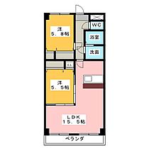 Ｕ・パティオ  ｜ 愛知県弥富市鯏浦町気開（賃貸マンション2LDK・1階・58.32㎡） その2