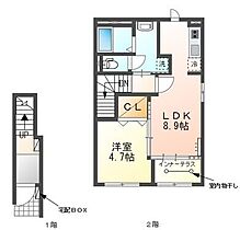 グランベル・ハウス 207 ｜ 愛知県弥富市五明２丁目19（賃貸アパート1LDK・2階・42.34㎡） その2