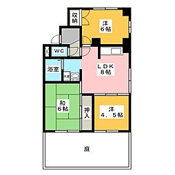 ハートランドビル 3DKの間取図画像