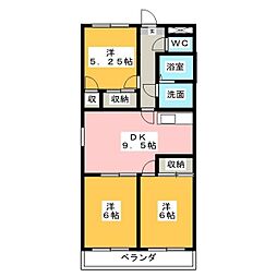U・PATIO 3DKの間取図画像