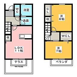 グラニュータウンC 2LDKの間取図画像