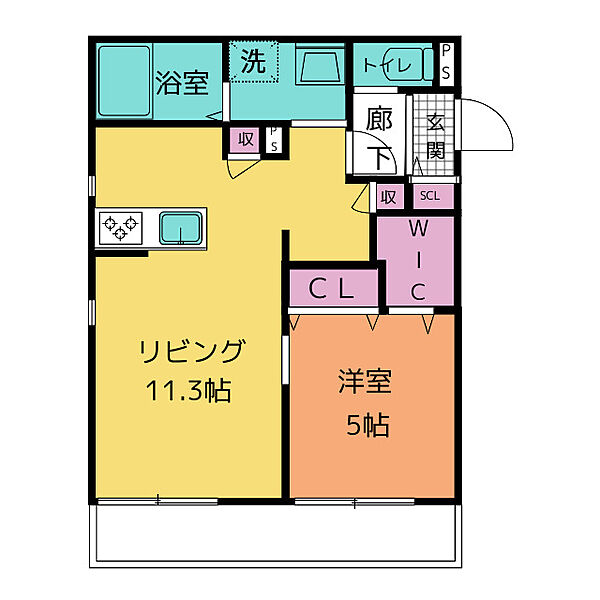 ＣＥＲＡ　ＷＨＩＴＥ 202｜静岡県静岡市葵区音羽町(賃貸マンション1LDK・2階・43.54㎡)の写真 その2