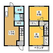 セントポーリア C ｜ 静岡県静岡市駿河区向手越１丁目（賃貸テラスハウス2LDK・1階・53.58㎡） その2