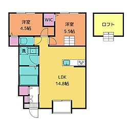 メゾンT・S 2LDKの間取図画像
