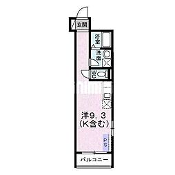 ティアラ・ハピネス ワンルームの間取図画像