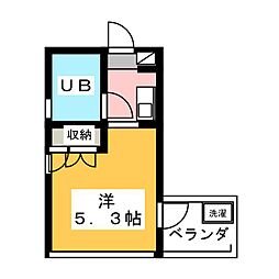 コアパレス七番町 ワンルームの間取図画像