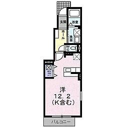 アンジュM2 ワンルームの間取図画像