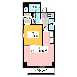 コーキャス南町 1LDKの間取図画像