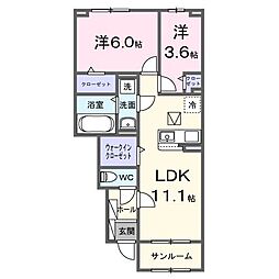 ニコ ライフ 2LDKの間取図画像