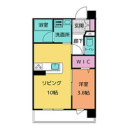 さんぶらいと本通り 1LDKの間取図画像