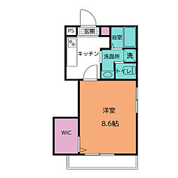 Soluna 1Kの間取図画像