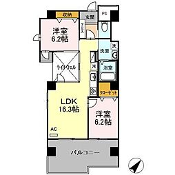 イーストタウン和 2LDKの間取図画像