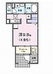 S・GVII ワンルームの間取図画像