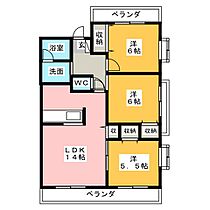 ジューダンブルクII  ｜ 静岡県静岡市葵区瀬名川２丁目（賃貸マンション3LDK・2階・71.25㎡） その2