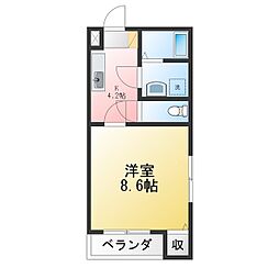 サーラー・イサラ 1Kの間取図画像