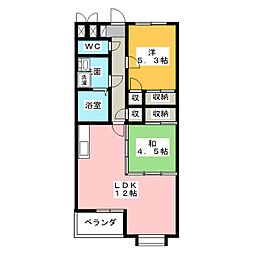 RXミュージアム 2LDKの間取図画像