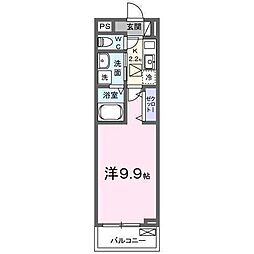 ソラリス 1Kの間取図画像