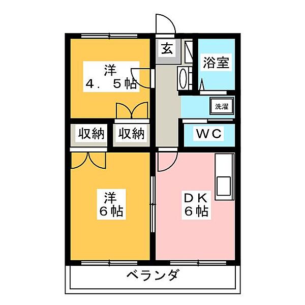 Ｓｏｆｉａ　II ｜静岡県静岡市清水区押切(賃貸マンション2DK・2階・39.74㎡)の写真 その2