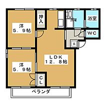 ロワイユＡ  ｜ 静岡県静岡市清水区八木間町（賃貸アパート2LDK・2階・54.13㎡） その2