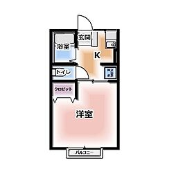シティハイムフェニックス 1Kの間取図画像
