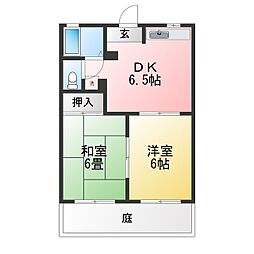 ファミーユカタセA 2DKの間取図画像