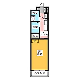 Grace清水 1Kの間取図画像