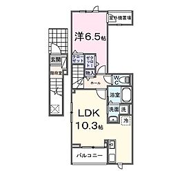 ヒカルサ清水本町 1LDKの間取図画像