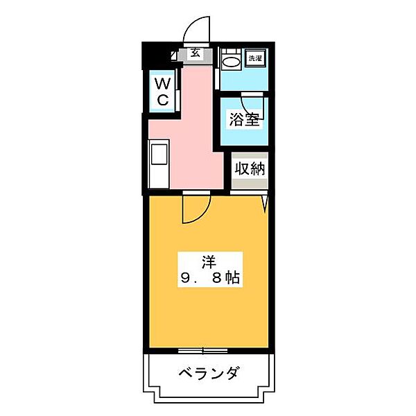 オラシオン稲川 ｜静岡県静岡市駿河区稲川３丁目(賃貸マンション1K・2階・33.67㎡)の写真 その2