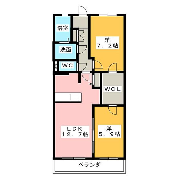 苺の丘 ｜静岡県静岡市駿河区敷地２丁目(賃貸マンション2LDK・2階・59.85㎡)の写真 その2