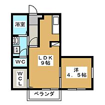 クレール  ｜ 静岡県静岡市駿河区下川原５丁目（賃貸アパート1LDK・2階・34.14㎡） その2