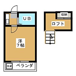 リージェント下島 1Kの間取図画像